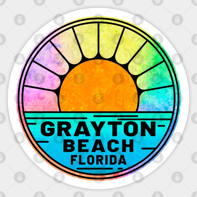 Grayton Beach Florida 30A 30 A Emerald Coast Walton County Sticker by TravelTime